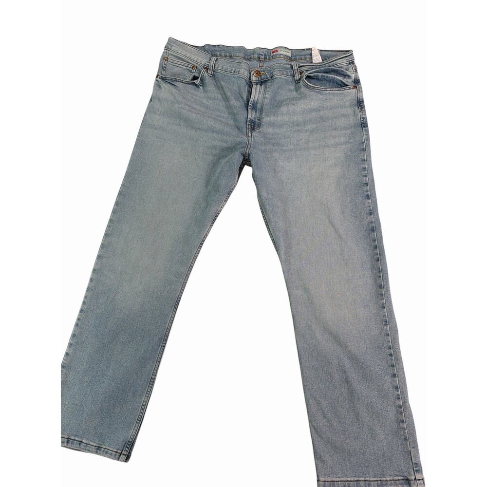 Wrangler Men's Slim Straight Light Wash Blue Stretch Jeans Size 40x30